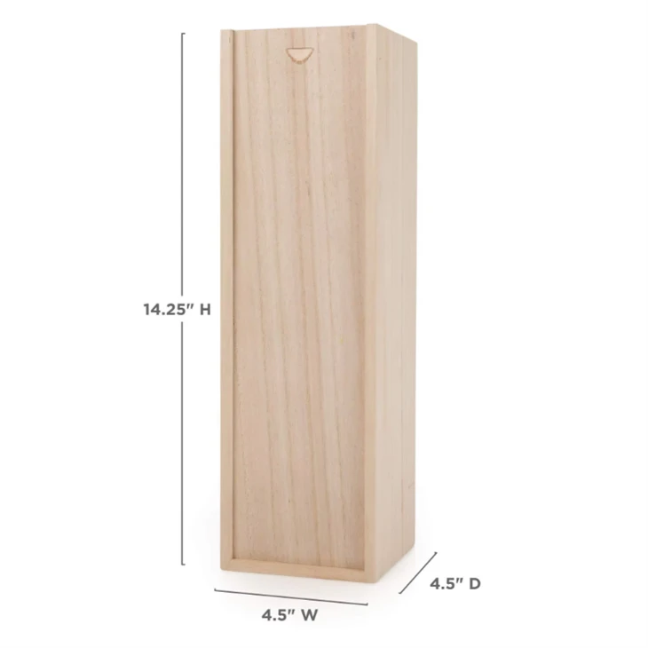Wood Grain Single Bottle Wooden Decorative Wine Box China